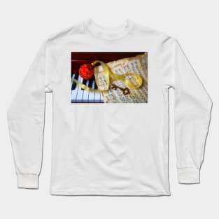 Christmas Ornament With Sheet Music Long Sleeve T-Shirt